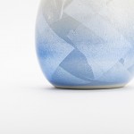 九谷焼の分骨壷-銀彩ブルー