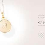 【遺骨ペンダント】K18イエローゴールド アッシュイン・チャーム「CJ-101YG：アルファベットモデル」遺骨を納めるジュエリー