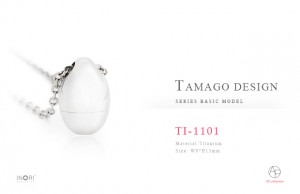 【手元供養・遺骨ペンダント】純チタン製アッシュインペンダント たまご-TAMAGO TI1101
