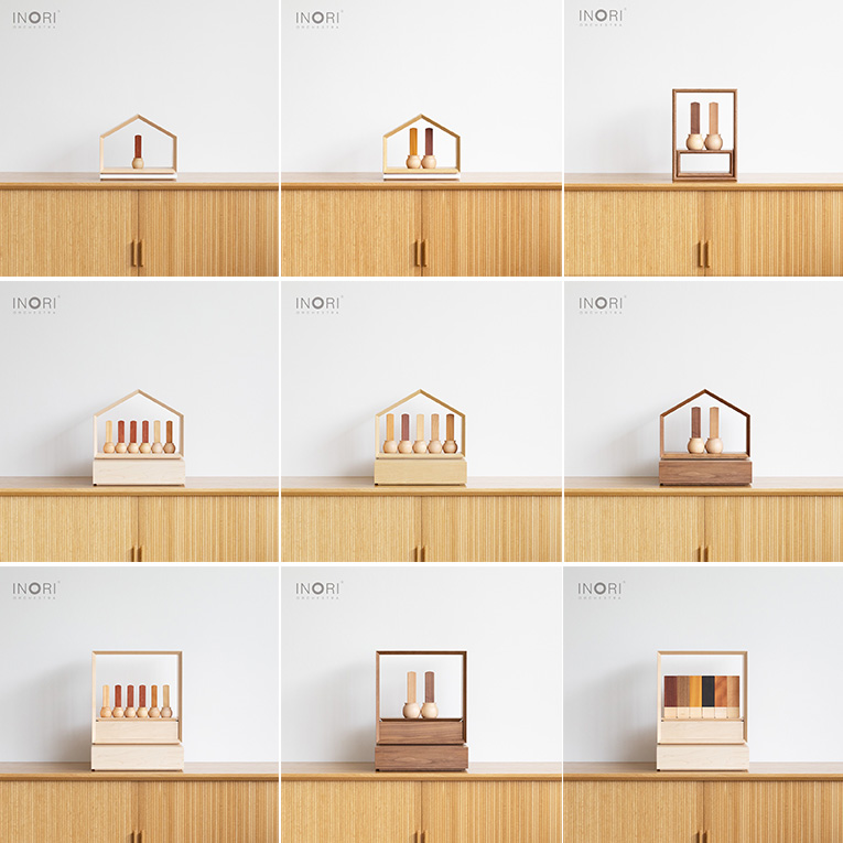 仏壇－小さな位牌と仏壇の組み合わせ可能な全パターン。（2.5寸、3寸、3.5寸のサイズ感・配置バランス）